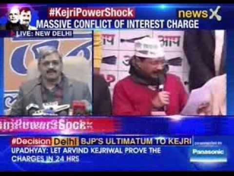 BJP Delhi unit president Satish Upadhyay addresses press conference