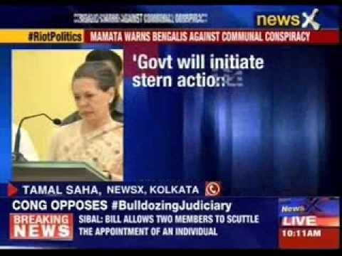 Mamata Banerjee targets BJP, says will act against those fomenting riots.