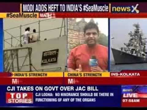 Modi to induct country's largest indigenously built warship INS Kolkata today