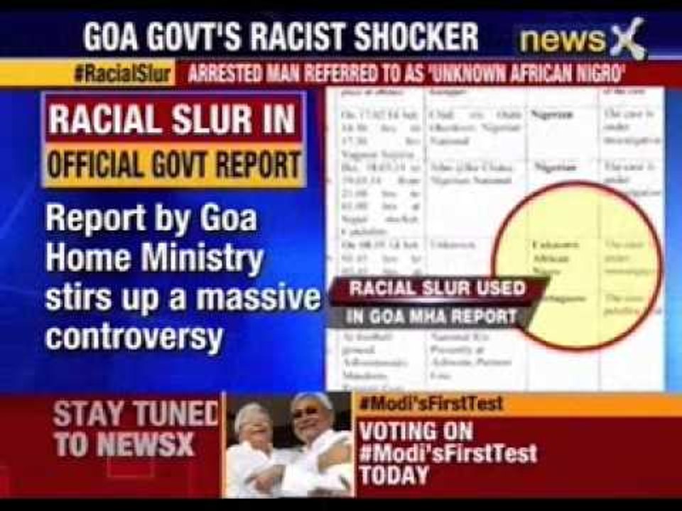 Goa home ministry refers to African as 'Nigro'