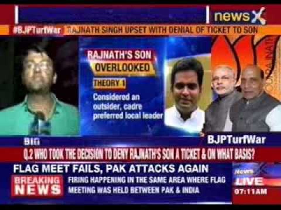 Rajnath Singh upset with denial of ticket to son