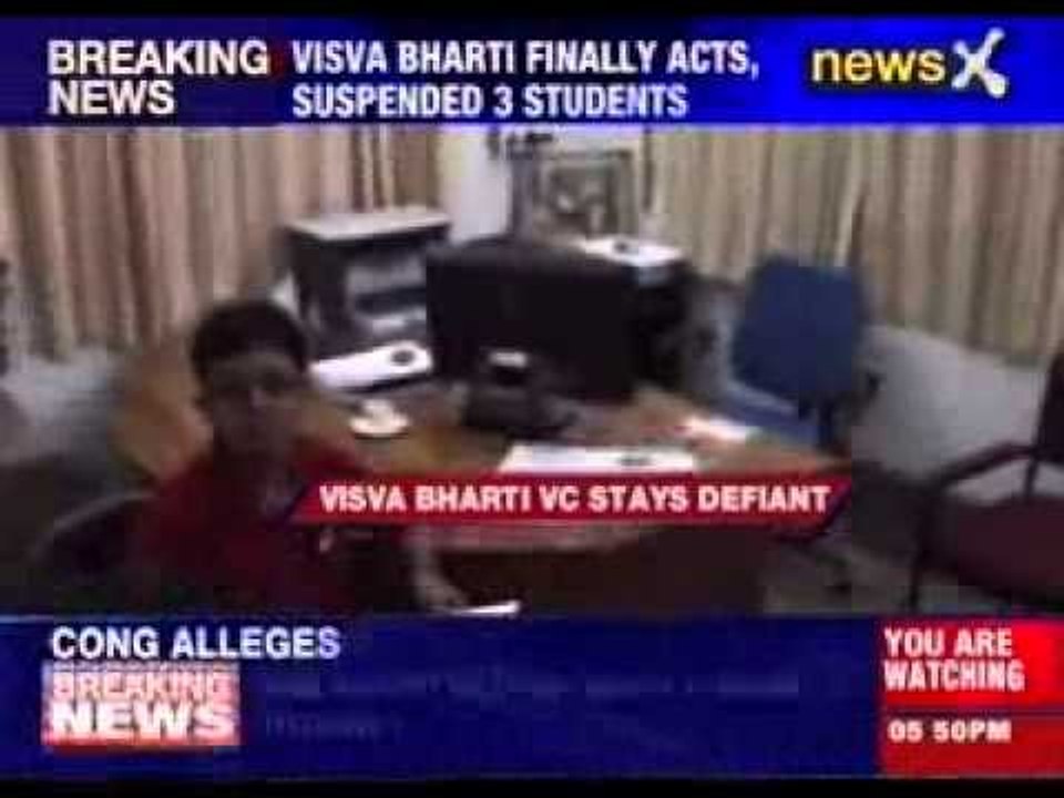Visva Bharti finally acts, suspended 3 students