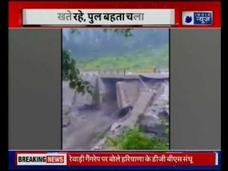 Sikkim: Bridge got washed away in seconds due to heavy flow of water