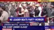 J&K: NC leader Nasir Aslam Wani kicks a party worker