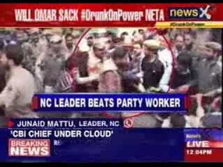 J&K: NC leader Nasir Aslam Wani kicks a party worker