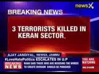 Three terrorists killed in Keran sector, J&K