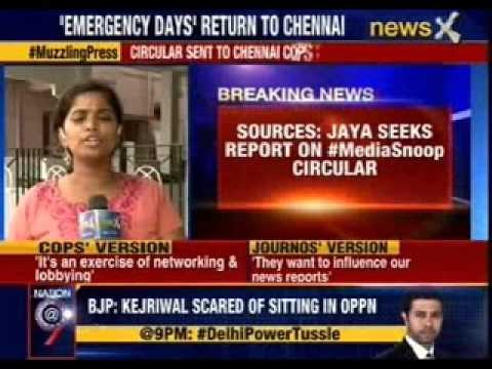 Jayalalithaa seeks report on #MediaSnoop circular