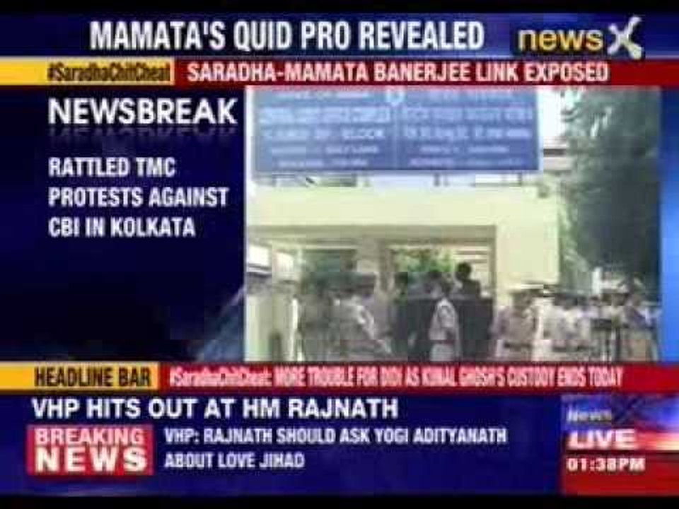 Rattled TMC protest against CBI in Kolkata