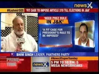 BJP leader Subramanian Swamy suggests President's rule in J&K