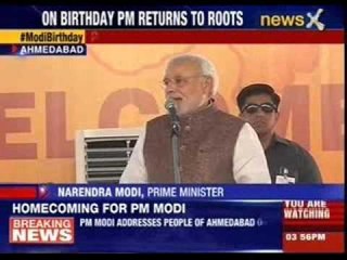 PM Narendra Modi arrives in Ahmedabad on his birthday