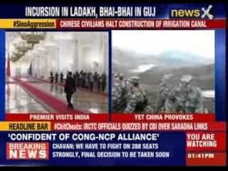 Chinese civilians halt construction of irrigation canal