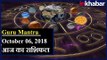 आज का राशिफल | Aaj ka rashifal | Horoscope today in Hindi | Dainik rashifal | 06 October 2018