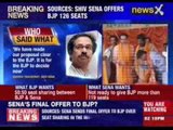 Shiv Sena offer BJP 126 seats