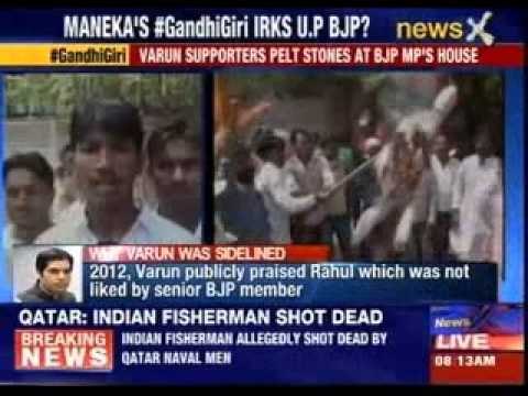 Varun Gandhi supporters pelt stones at BJP MP’s house