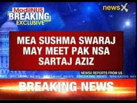 MEA Sushma Swaraj may meet Pakistan NSA Sartaj Aziz