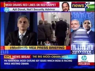 MEA addresses the media after the big Modi-Obama dinner
