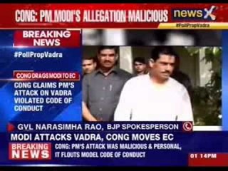 Congress claims PM’s attack on Vadra violated code of conduct