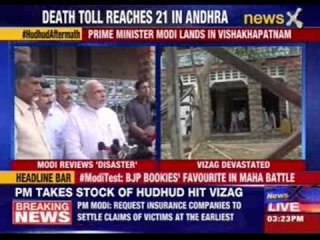 Narendra Modi reviews disasters, death toll reaches 21 in Andhra