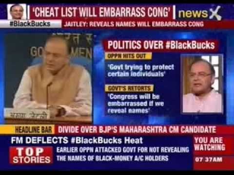 Arun Jaitley hits out at Congress over Black money issue