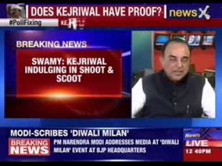 Swamy: Kejriwal indulging in shoot & scoot