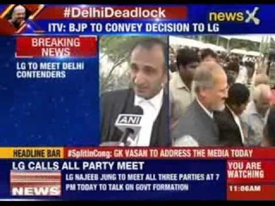 Lt Governor to meet Delhi contenders for government formation