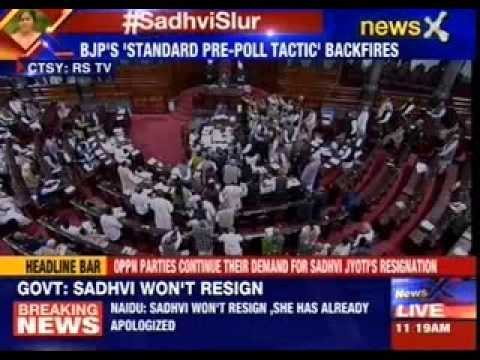 Rukcus in Parliament, opposition demands Sadhvi’s resignation