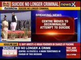 Government decriminalizes attempt to commit suicide, removes section 309