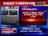 Petrol, diesel prices cut by rs 2 per litre each