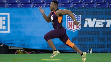 Damien Harris runs an official 4.57 40-yard dash at 2019 combine