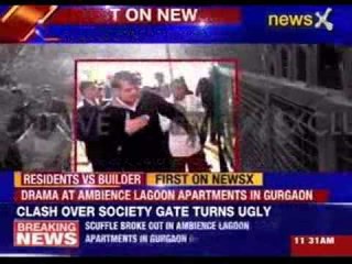 Arrogent builder scuffles with residents