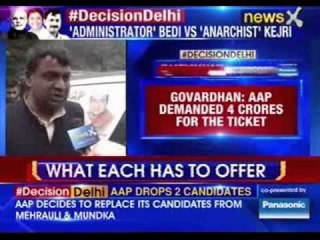 Mehrauli candidate Govardhan’s ticket cancelled by AAP