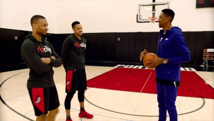 Scottie Pippen Gets the Scoop from Damian Lillard and CJ McCollum