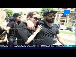 صباح الورد - الحزن يعلو وجوه الفنانين وبكاء وإنهيارفى عزاء وتشيع جثمان الفنانة ميرنا المهندس