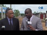 RTG/Visite de chantier d’aménagement des voies secondaires du cap caravane d’akondje village  par le Ministre des travaux publics