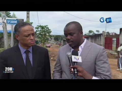 RTG/Visite de chantier d’aménagement des voies secondaires du cap caravane d’akondje village par le Ministre des travaux publics