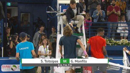 Tsitsipas bt Monfils (4-6 7-6 7-6)