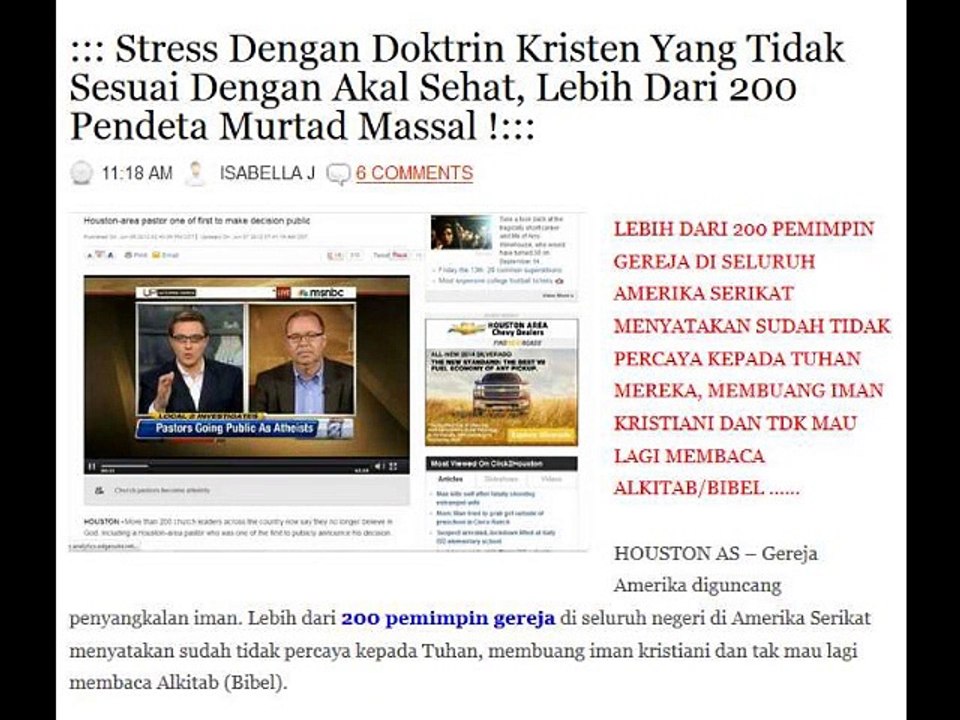 TUSCANY (REMAJA MUALAF CANTIK AMERIKA) : "BINGUNG TRINITAS.. TUHAN JADI MANUSIA ?" #AkalSehat