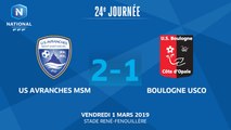 J24 : US Avranches MSM - Boulogne USCO (2-1), le résumé