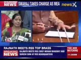 Sushma Swaraj takes charge as External Affairs Minister