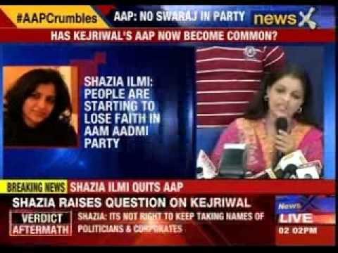 Shazia Ilmi quits Aam Aadmi Party
