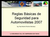 REGLAS BASICAS DE SEGURIDAD PARA AUTOMOVILISTAS