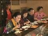 The presidential sisters enjoy Tempura and Japanese Paella