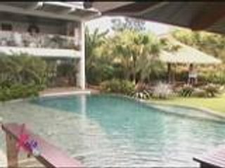 Relaxing at the poolside at Coco's place