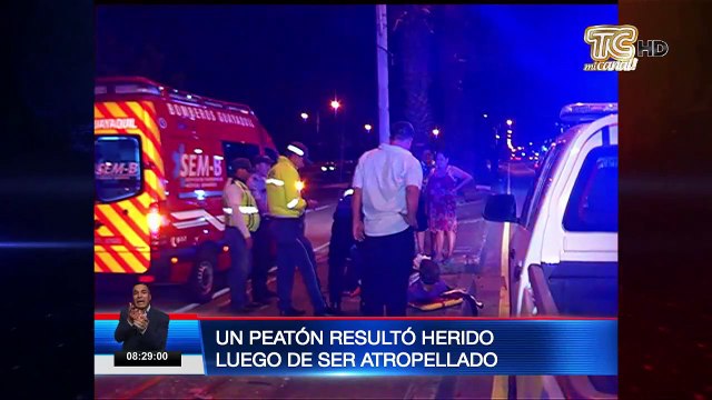 Hombre resultó herido luego de ser atropellado por un vehículo al norte de Guayaquil