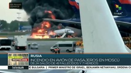 Rusia: incendio en avión de Aeroflot deja 41 muertos y 7 heridos