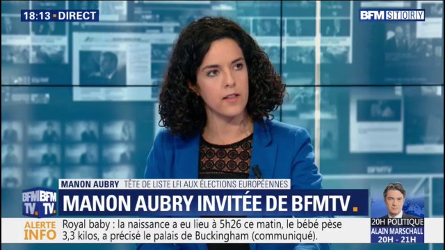 Pour Manon Aubry (LFI), les européennes sont un référendum pour ou contre Macron