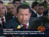 Chávez se encara con una periodista en Guatemala