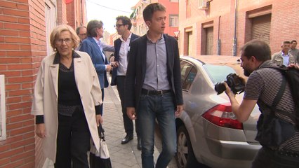 Carmena y Errejón llegan a su reunión con asociaciones