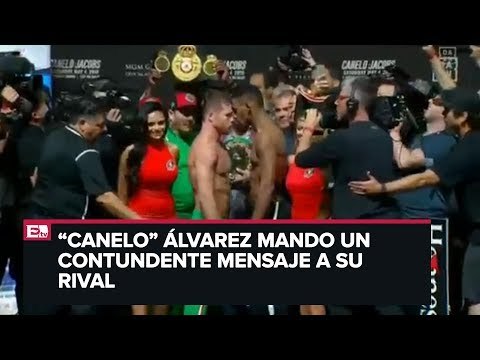 Se calientan los ánimos en la ceremonia de pesaje 'Canelo' vs Jacobs