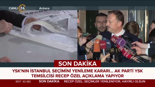 AK Parti YSK Temsilcisi Recep Özel açıklama yapıyor
